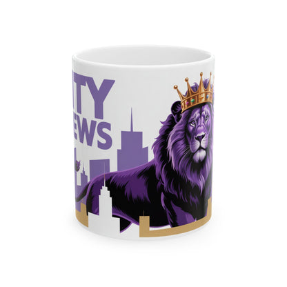 Regal Lion Ceramic Mug - Perfect Gift for Animal Lovers, Coffee Enthusiasts, and Home Decor, 11oz, 15oz